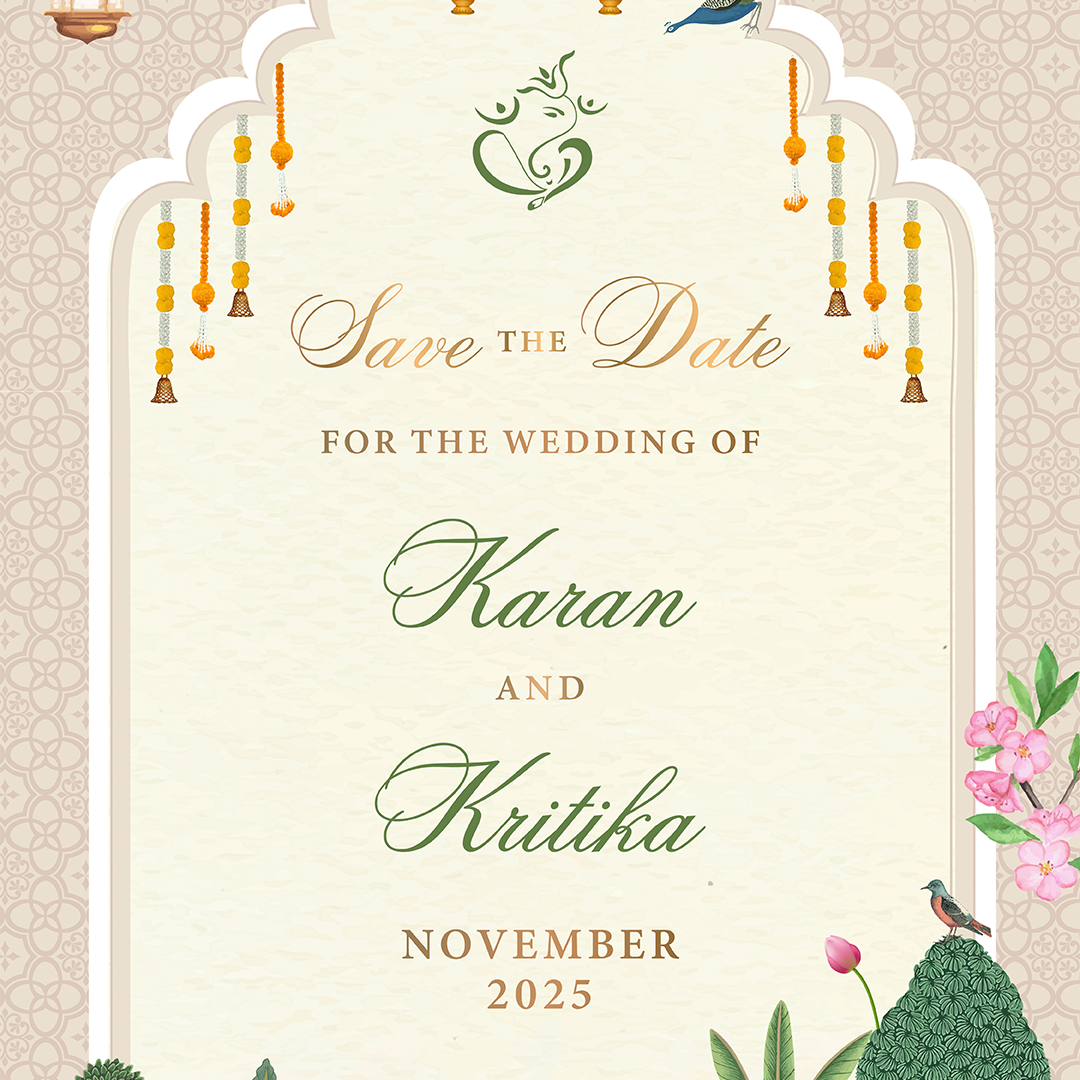 Peacock Palace Save The Date
